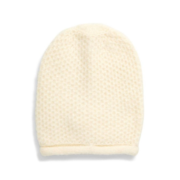 Free People Soft Slouchy Knit Beanie Cream Cozy Chic Seasonal Style NWOT - Picture 2 of 6